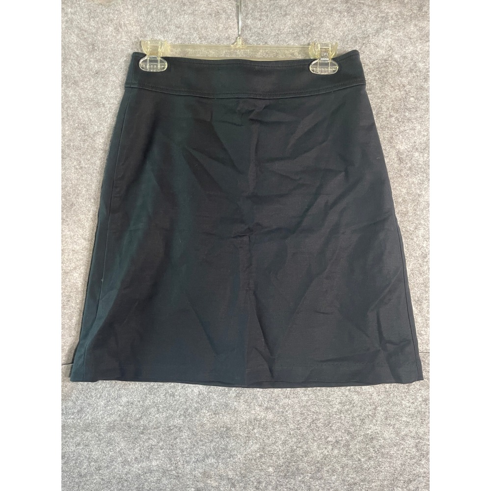 Banana Republic Black Stretch Petite A-Line Skirt Size 4P Office Career Wear